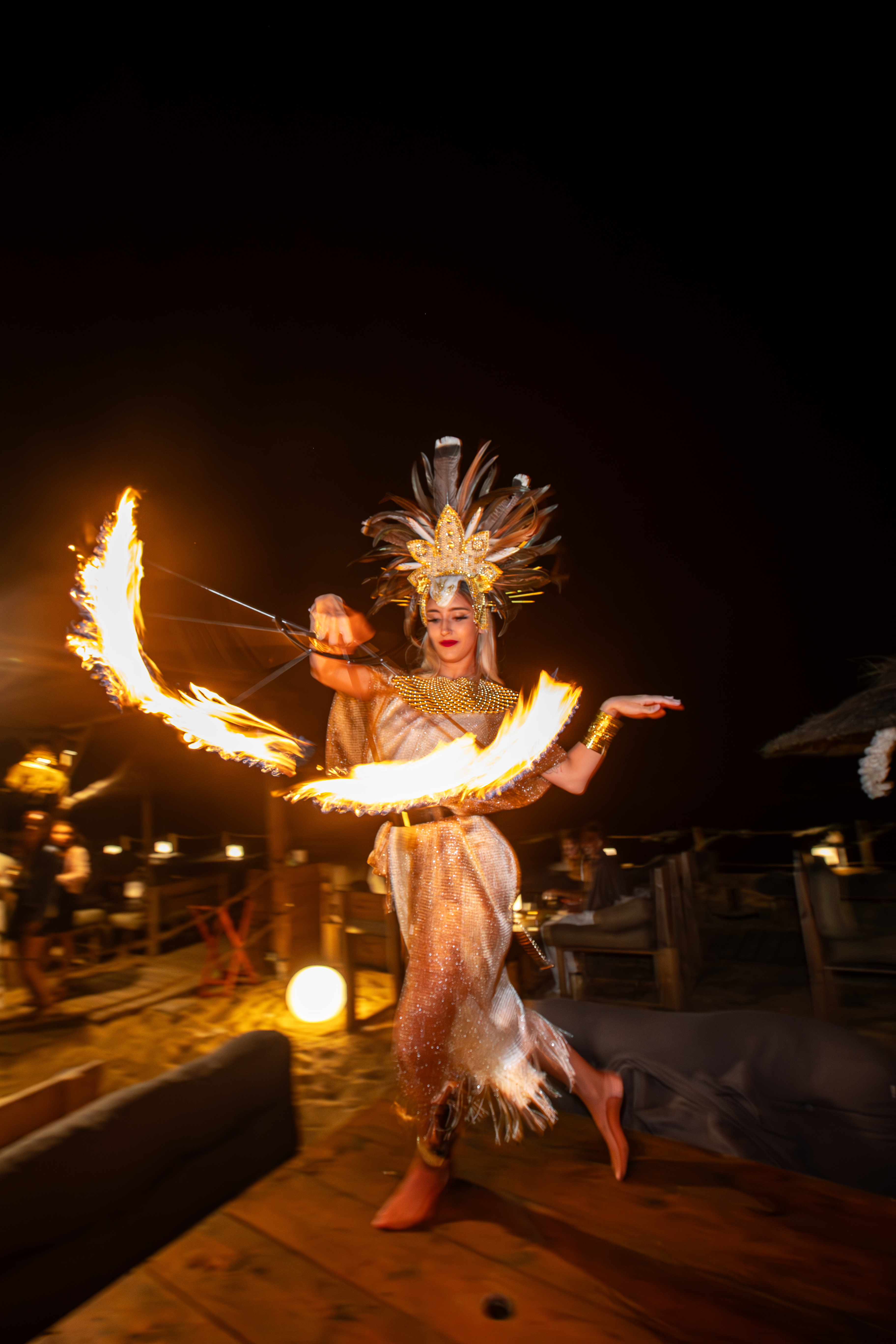 Performance feu artistique